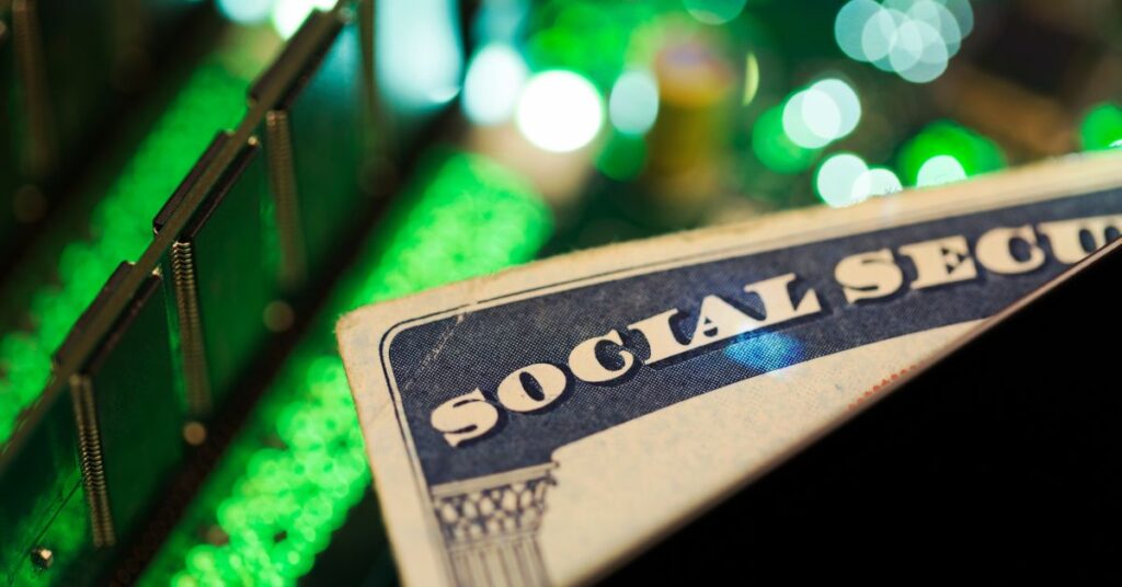 Image of a Social Security card, emphasizing the need to protect