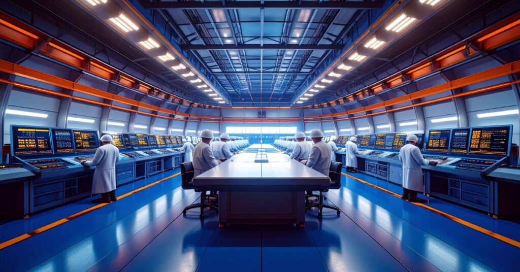 Manufacturing inspector using checklist to verify ISO-regulated procedures